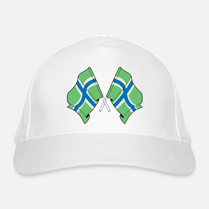 Drapeaux croisés du Gloucestershire Casquette classique bio