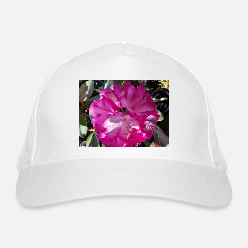 Fuchsia-Azalee in voller Blüte Bio-Baseballkappe
