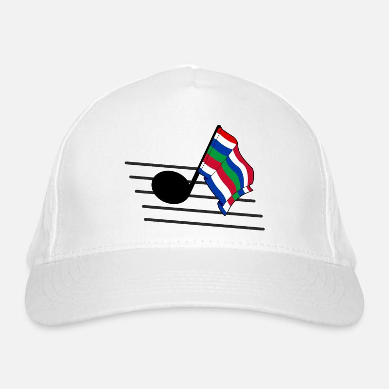 Schier Music Flag – Insel-Vibes - Bio-Baseballkappe - Weiß