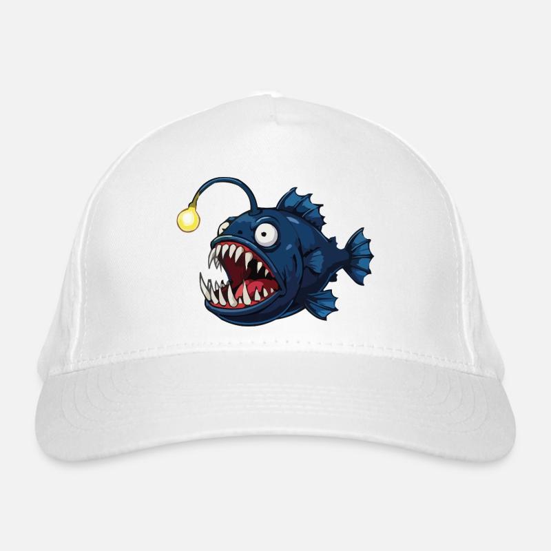 Tiefsee-Anglerfisch mit Leuchte Bio-Baseballkappe