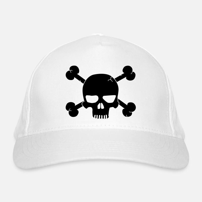 skull with bones / pirate Bio-Baseballkappe