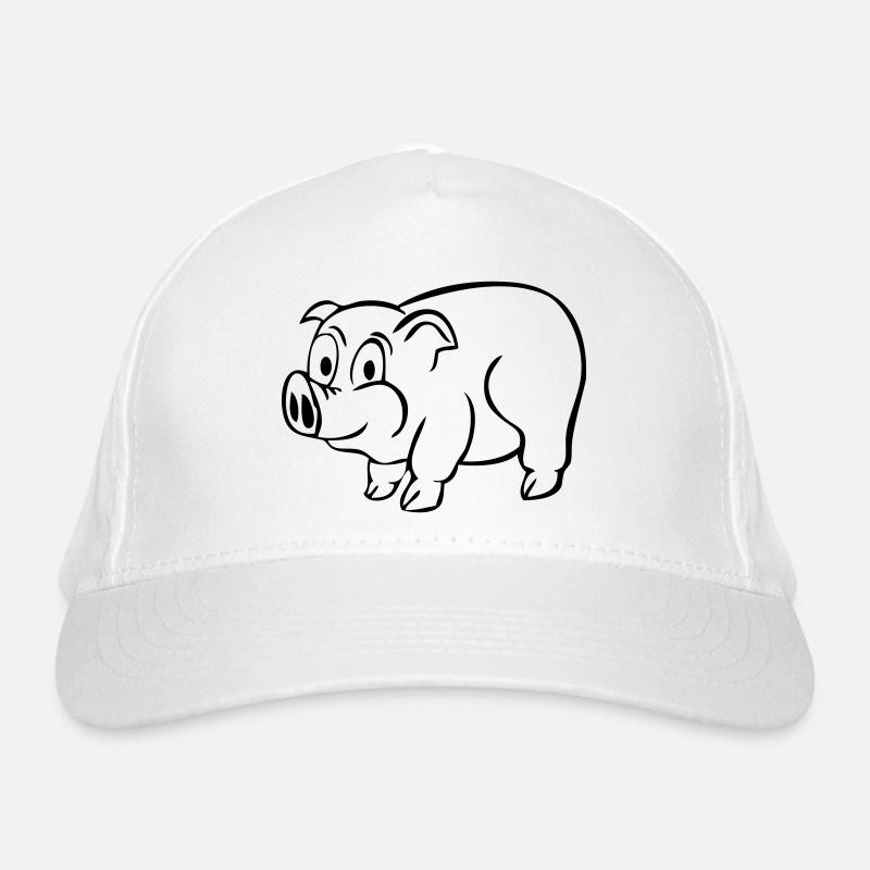 Glücksschwein Bio-Baseballkappe
