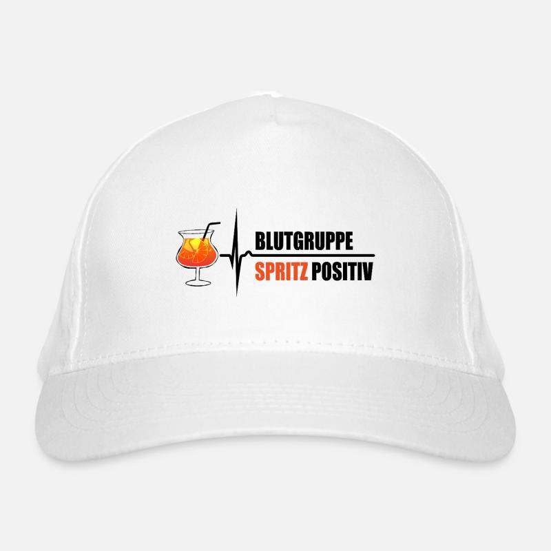 Blutgruppe Spritz Positiv - da steigt dein Puls Bio-Baseballkappe
