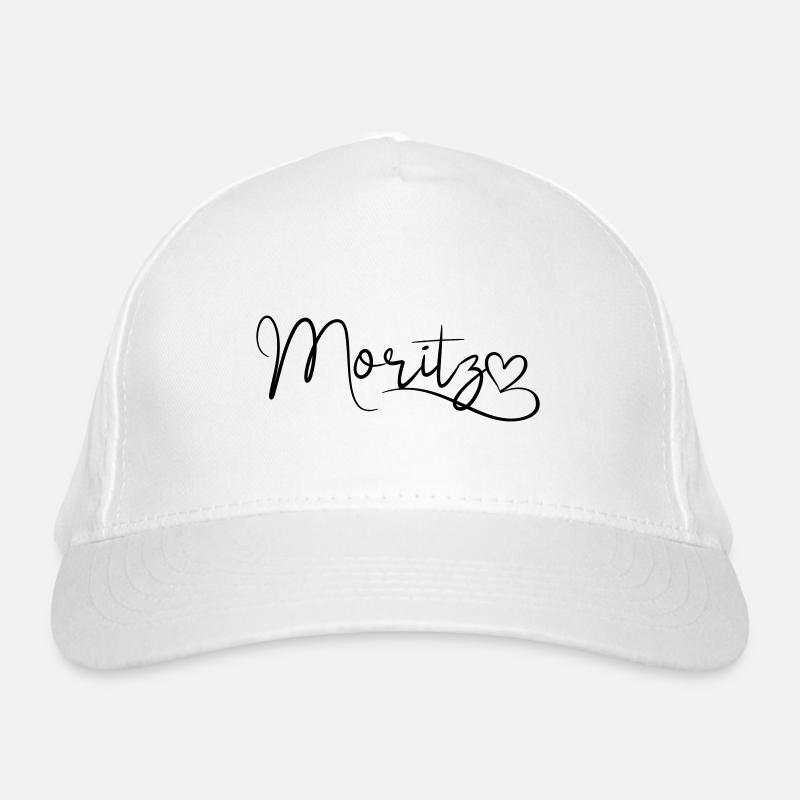 Moritz Last Name First Name Heart Decor Organic Baseball Cap