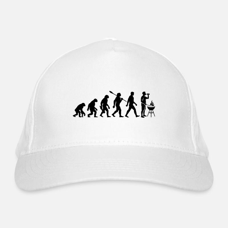 Evolution - Grillen - Grillmeister - Bier trinken Bio-Baseballkappe