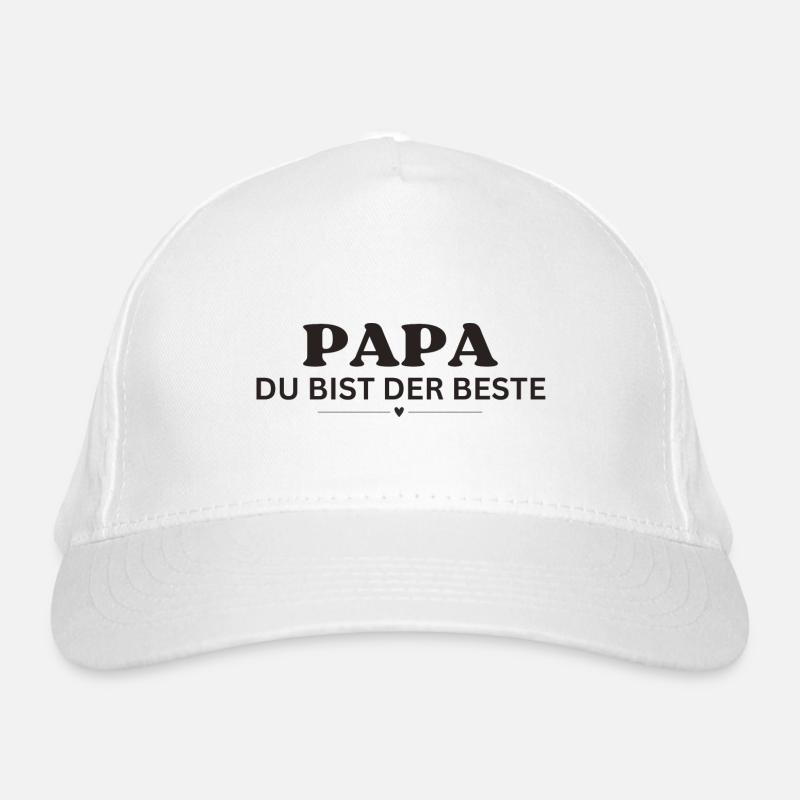Papa du bist der Beste Bio-Baseballkappe