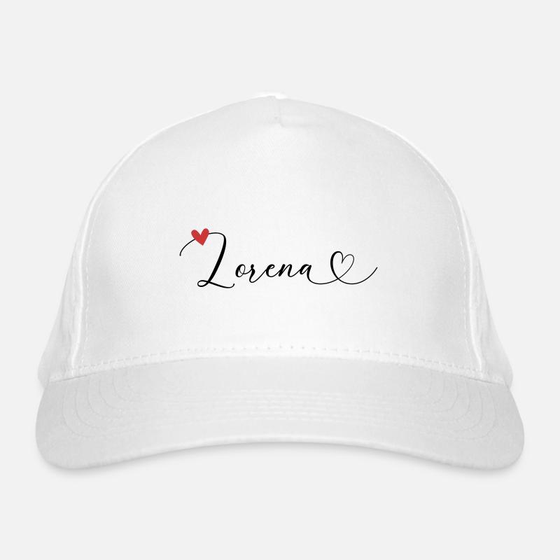 Lorena Name Vorname Kalligrafieherz Bio-Baseballkappe
