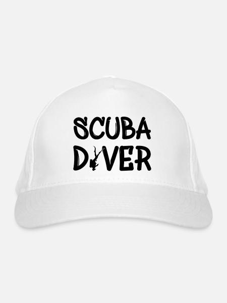 Scuba Diver - Bio-Baseballkappe - Weiß