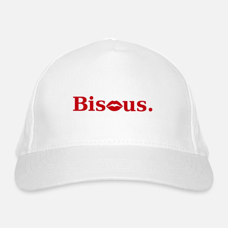 bisous lèvres rouges Casquette classique bio