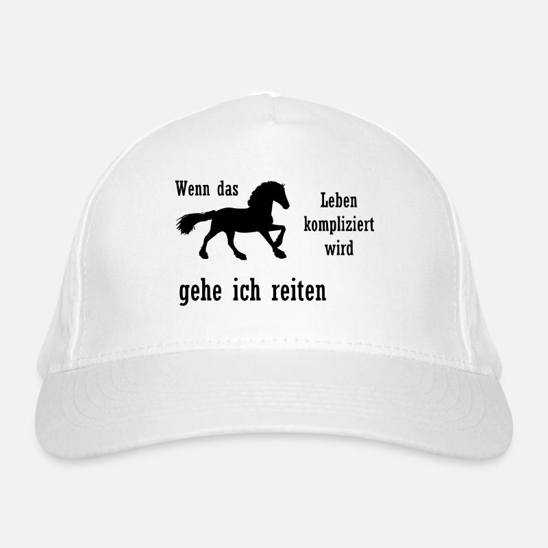 Pferde Spruch Bio-Baseballkappe