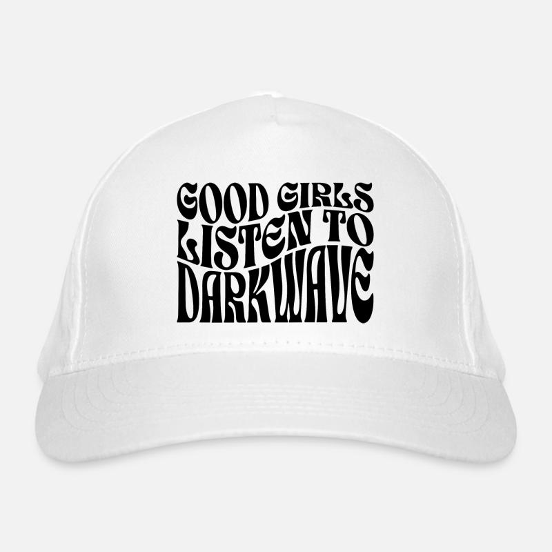 Mädchen hören Darkwave-Musik Bio-Baseballkappe