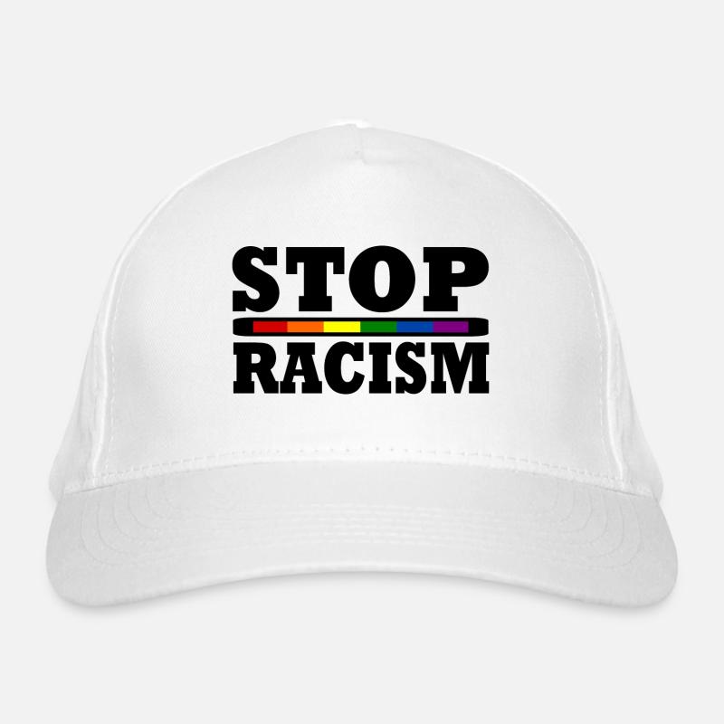 Stop Rassismus Bio-Baseballkappe