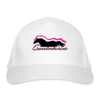 Quarterhorses - Bio-Baseballkappe - Weiß - Vorne