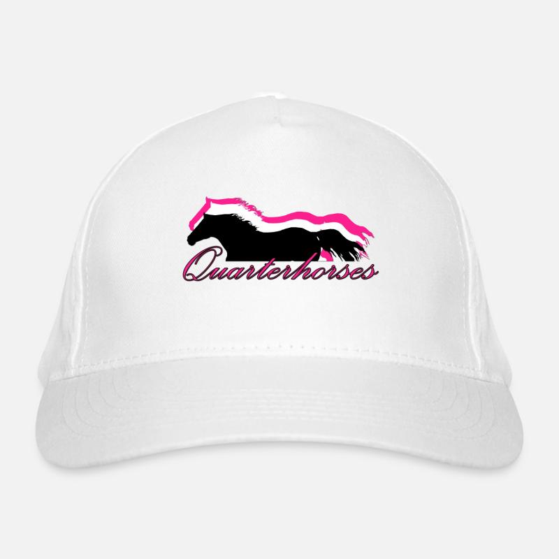 Quarterhorses - Bio-Baseballkappe - Weiß