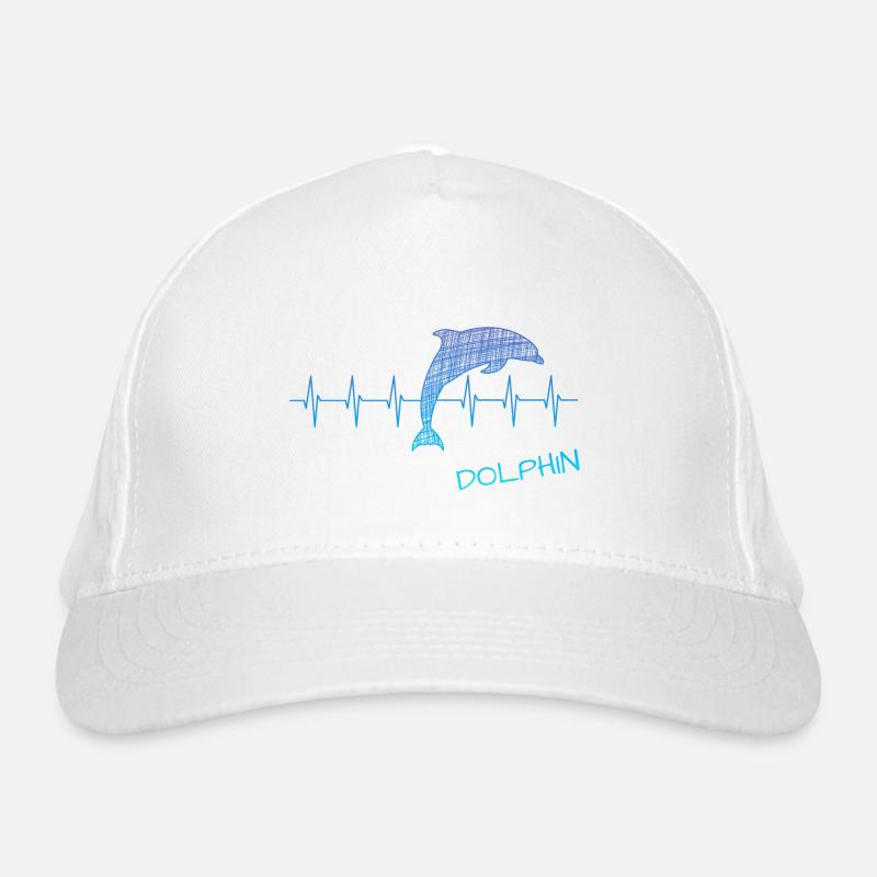 Dolphin, Delfin, Herzschlag mit Delfin, dolphin Bio-Baseballkappe