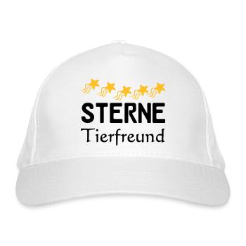 Sterne Tierfreund Geschenk - Bio-Baseballkappe - Weiß - Vorne