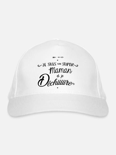 Super maman - Casquette classique bio - blanc - Devant
