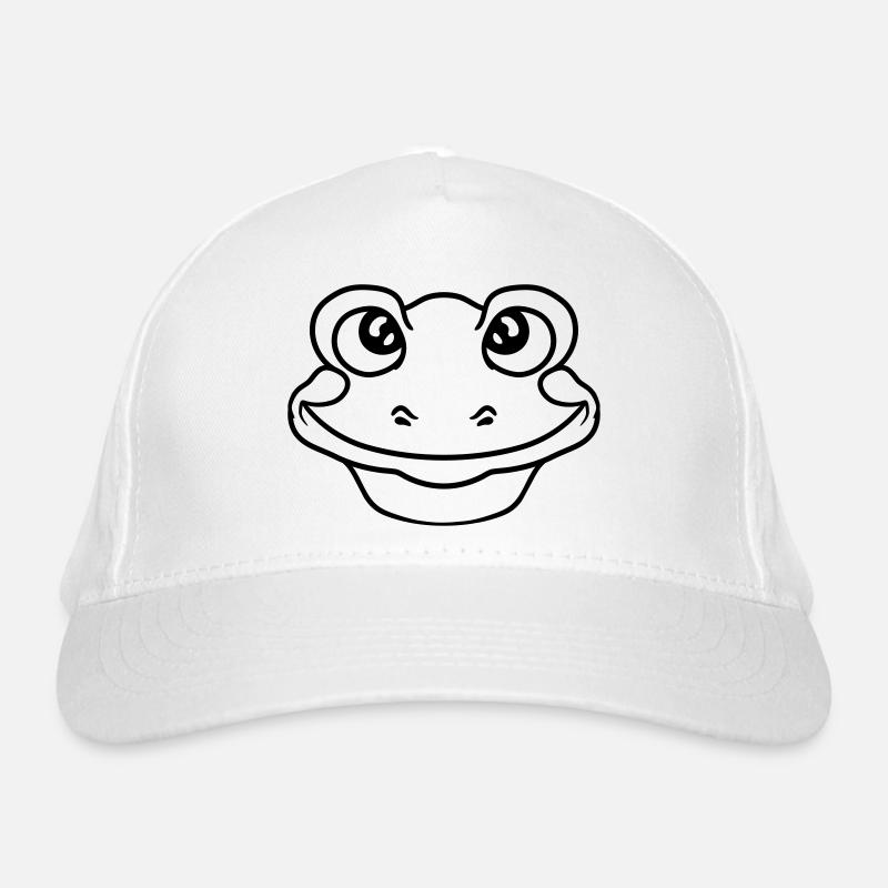 visage tête grenouille assis mignon mignon petit c Casquette classique bio