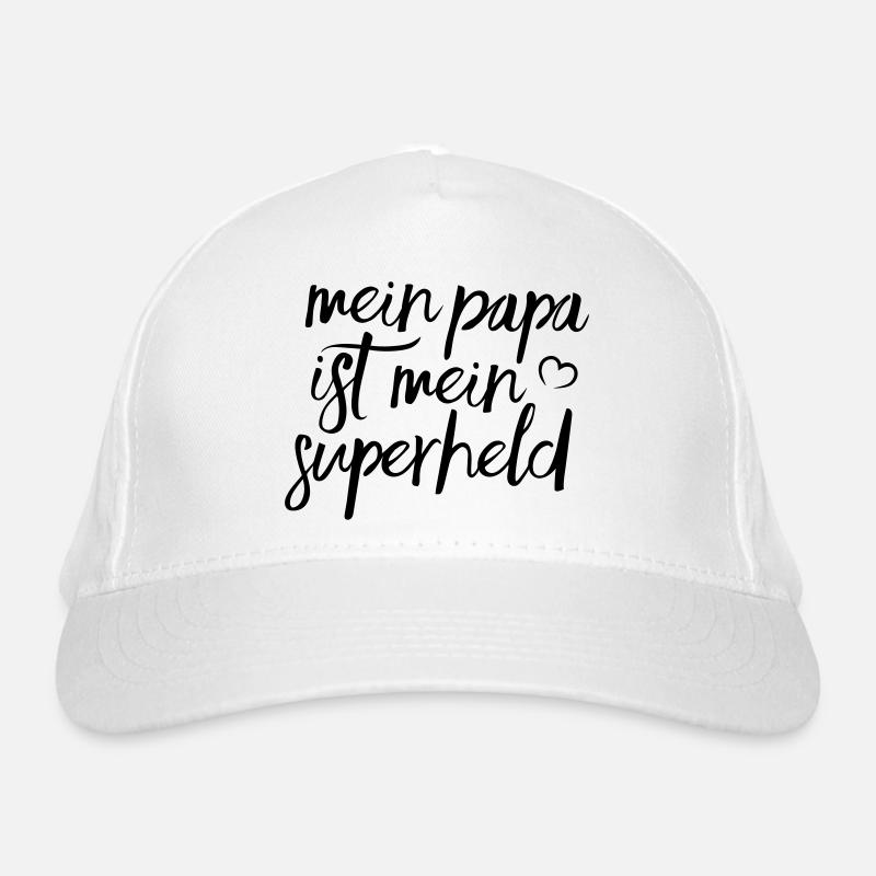 Mein Papa ist mein Superheld Bio-Baseballkappe