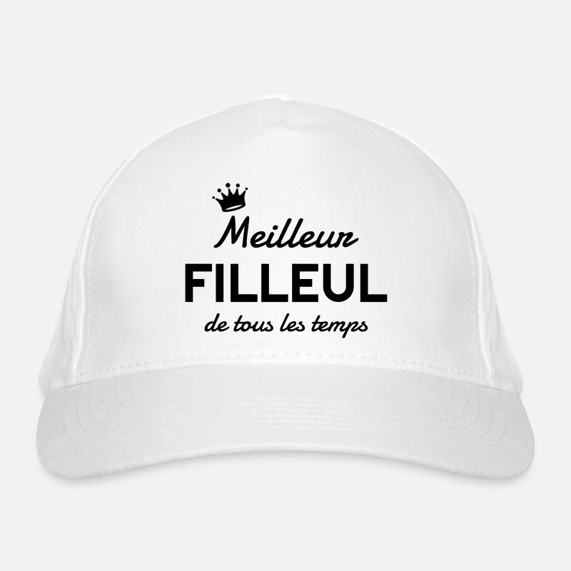 Filleul / Filleule / Parrain / Marraine / Bébé Casquette classique bio