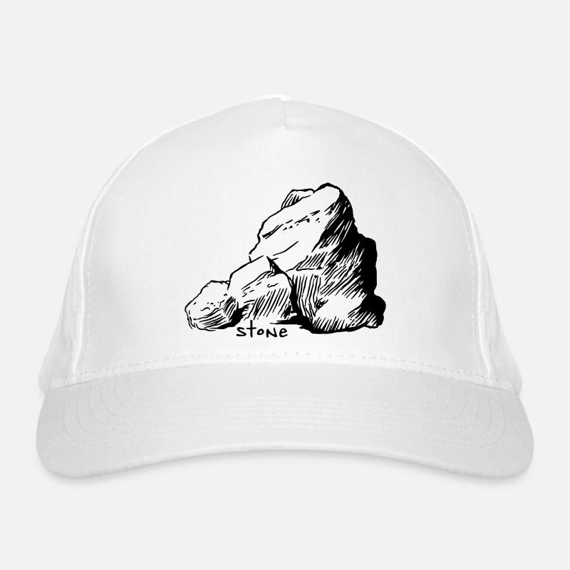 stone - Bio-Baseballkappe - Weiß