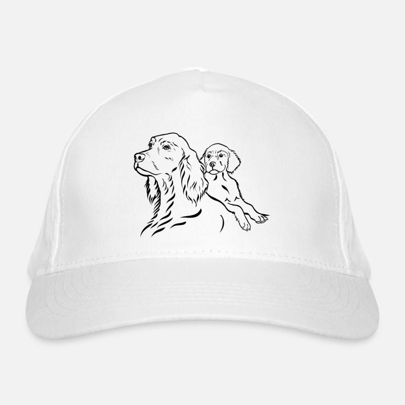 Setter chienne avec chiot Casquette classique bio