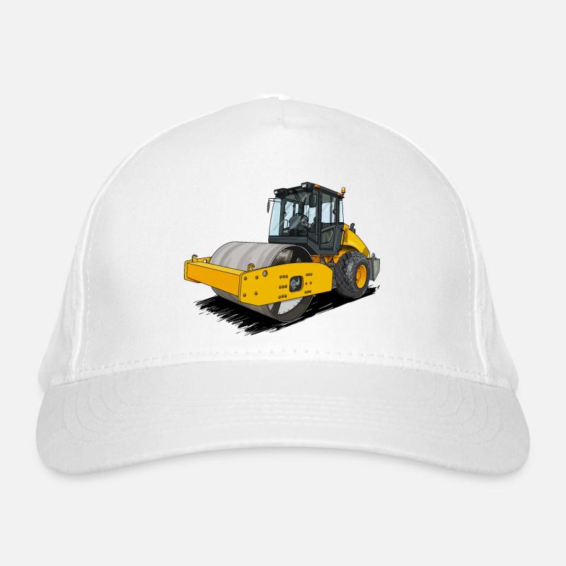 Roller in road construction Organic Baseball Cap