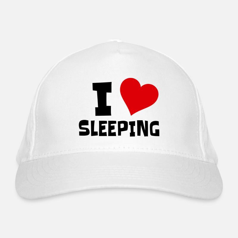 Ich liebe es zu schlafen # Bio-Baseballkappe