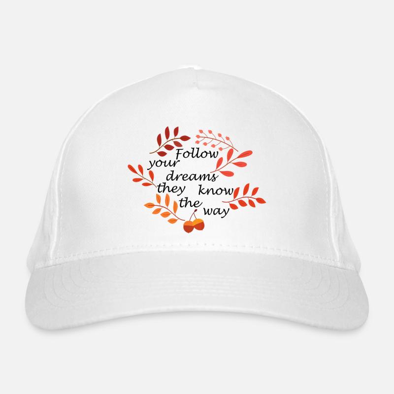 Herbstlaub und Eicheln Muster Bio-Baseballkappe