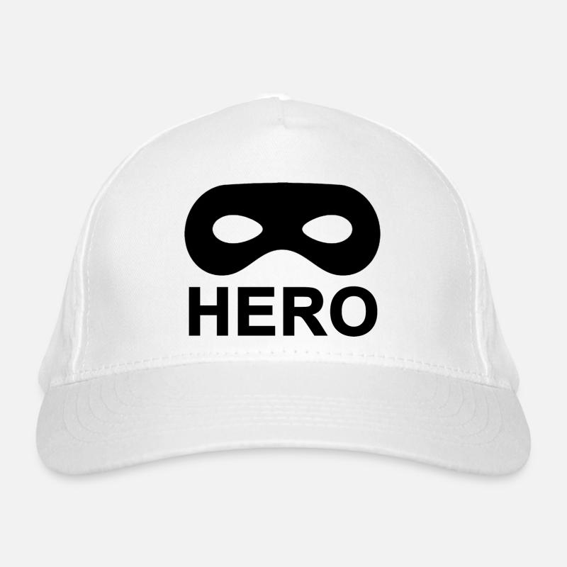 Black Hero Mask. Organic Baseball Cap