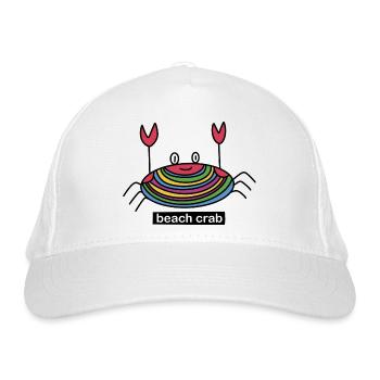 Crabe de plage / Crabe / Plage / Été / Vacances - Casquette classique bio - blanc - Devant