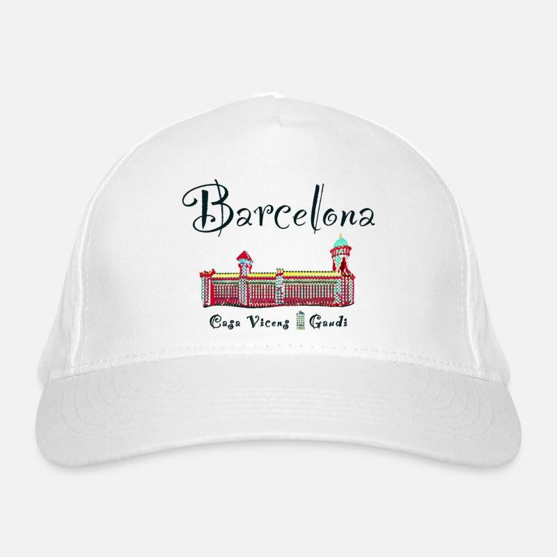 Barcelona, A. Gaudí, Casa Vicens, Spanien Bio-Baseballkappe