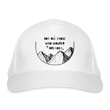 Pas tous ceux qui errent - Noir - Casquette classique bio - blanc - Devant