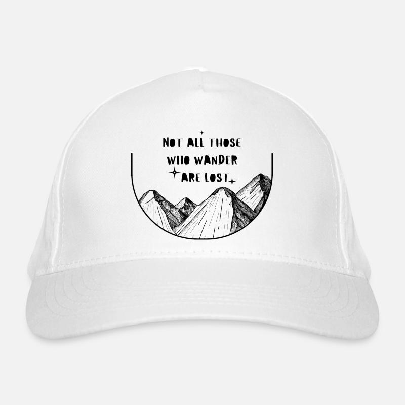 Not all those who wander - Black Organic Baseball Cap