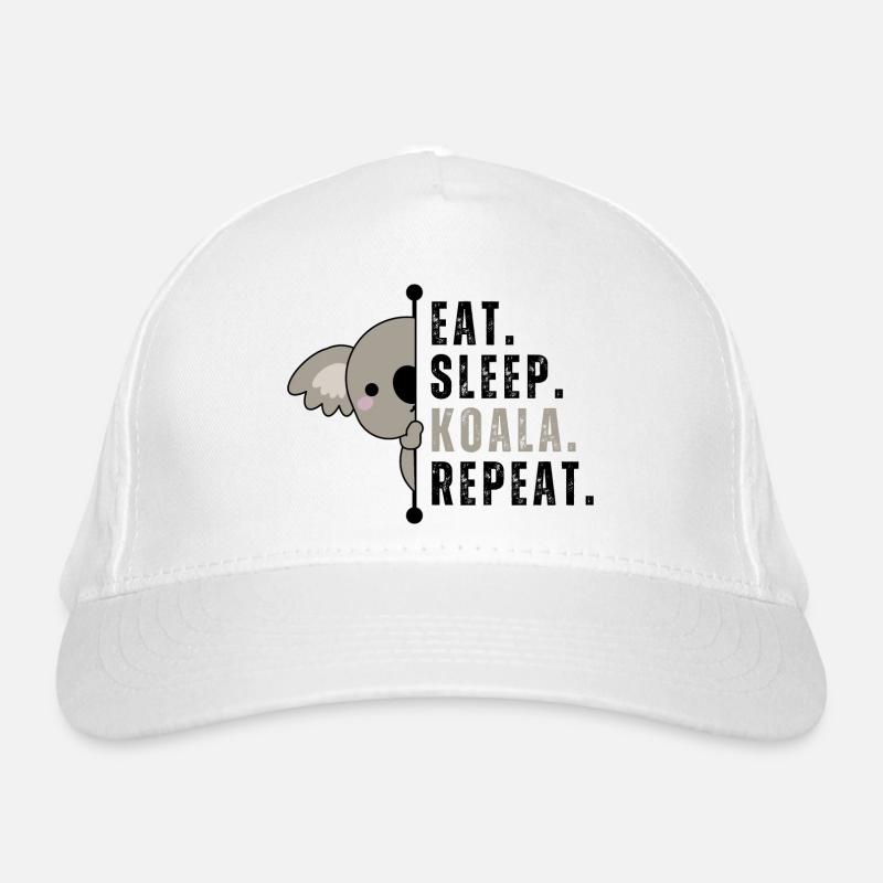Eat Sleep Koala Repeat Organic Baseball Cap