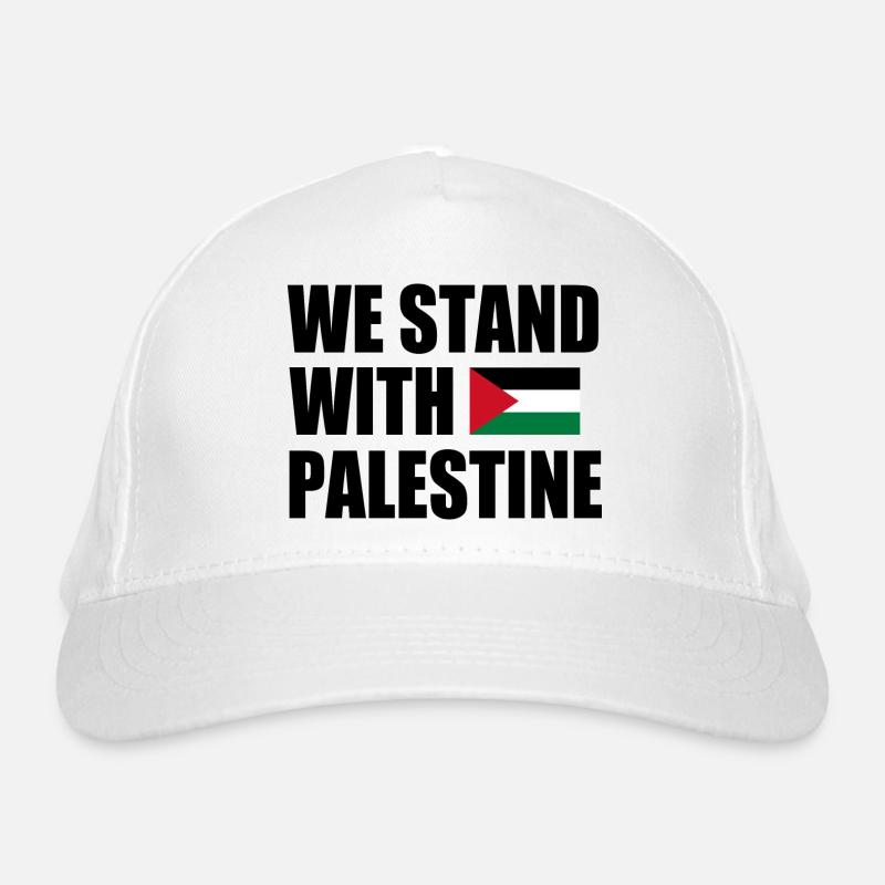 We stand with palestine Bio-Baseballkappe
