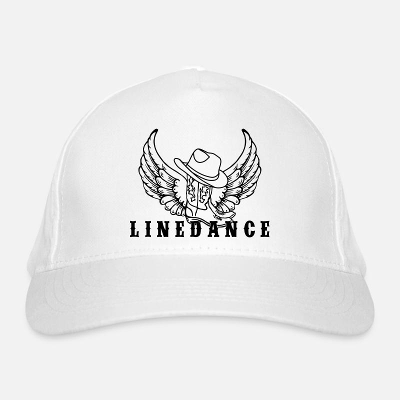 Line dance logo with hat, boots and wings Organic Baseball Cap