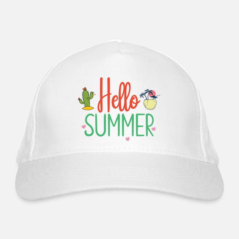 Hello Summer Organic Baseball Cap
