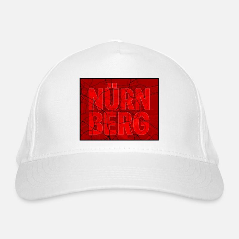 Nuremberg Contours Red Organic Baseball Cap