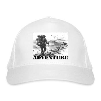 Adventure - Organic Baseball Cap - white - Front