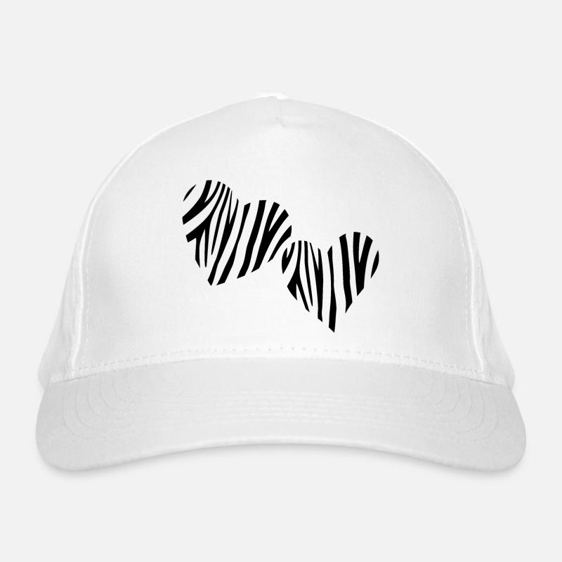 Two zebra hearts Organic Baseball Cap