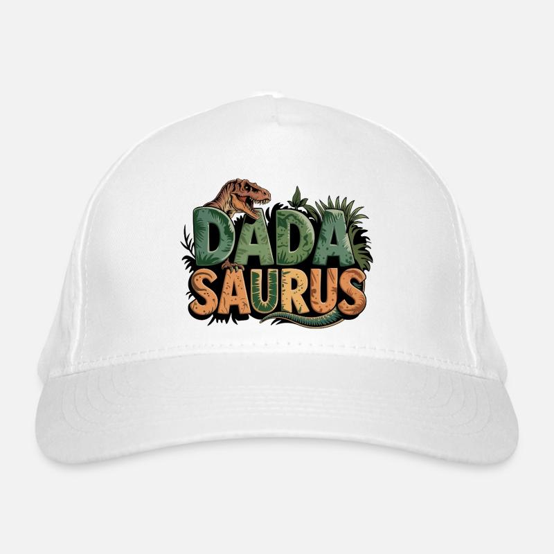 Dinosaur Dad Saurus Gift Dad Organic Baseball Cap