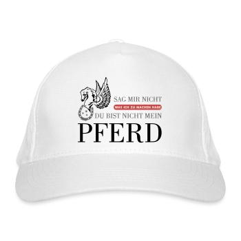 Das "Nicht Mein Pferd" Statement - Bio-Baseballkappe - Weiß - Vorne