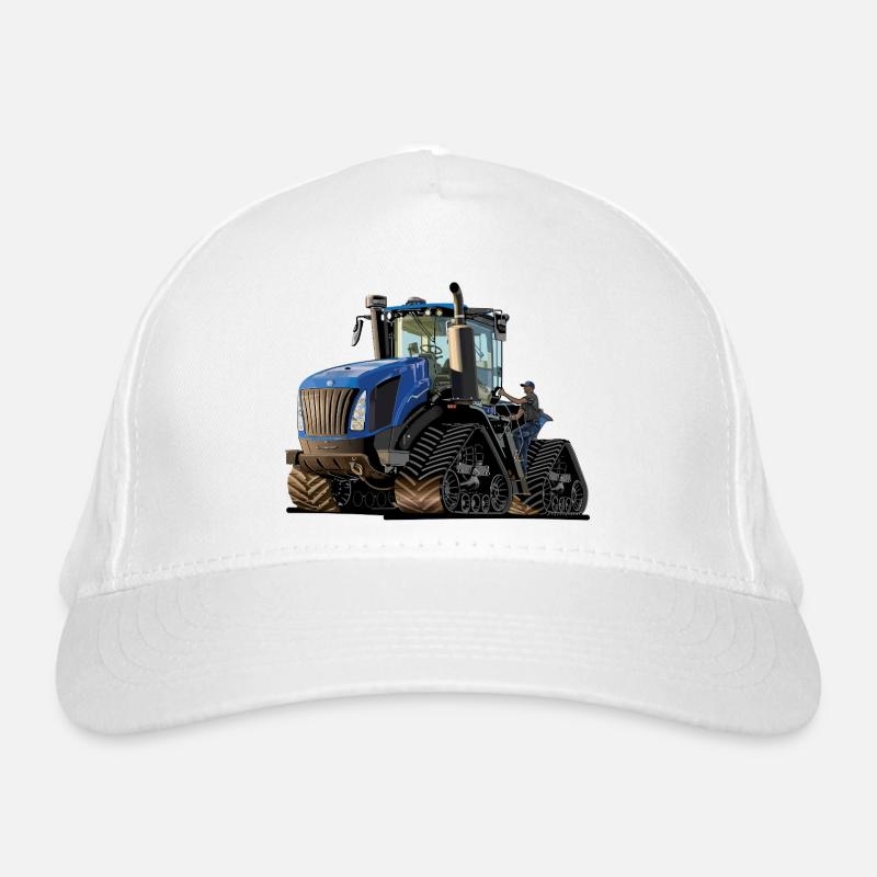 Tractor with crawler drive Organic Baseball Cap