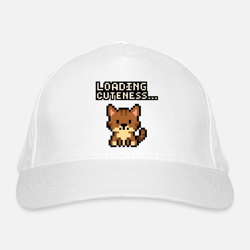Ladezeit der Niedlichkeit Pixelkatze Bio-Baseballkappe