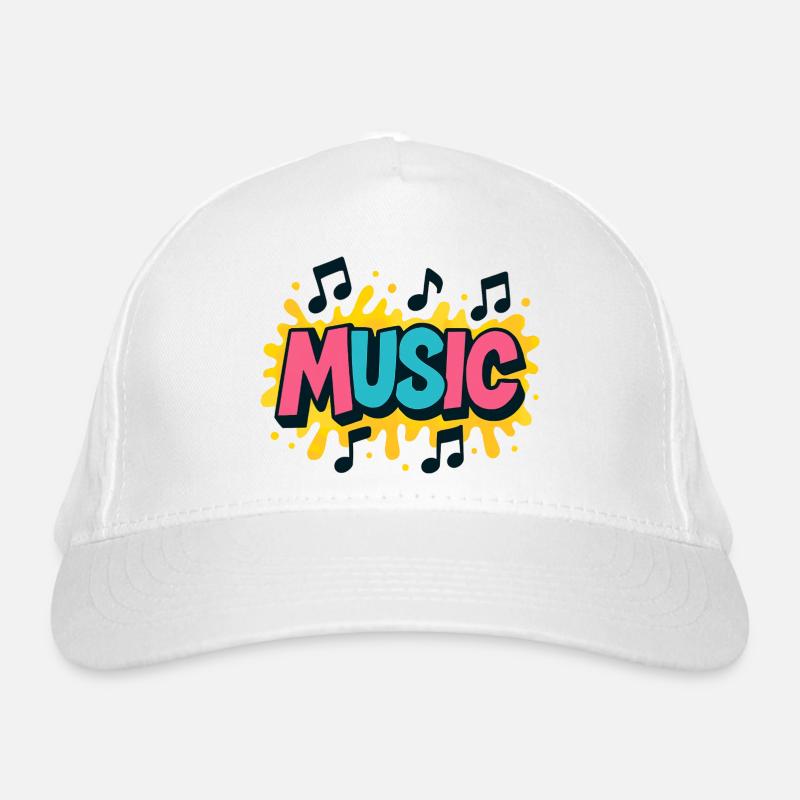 Colorful Music Pop Music Notes Organic Baseball Cap