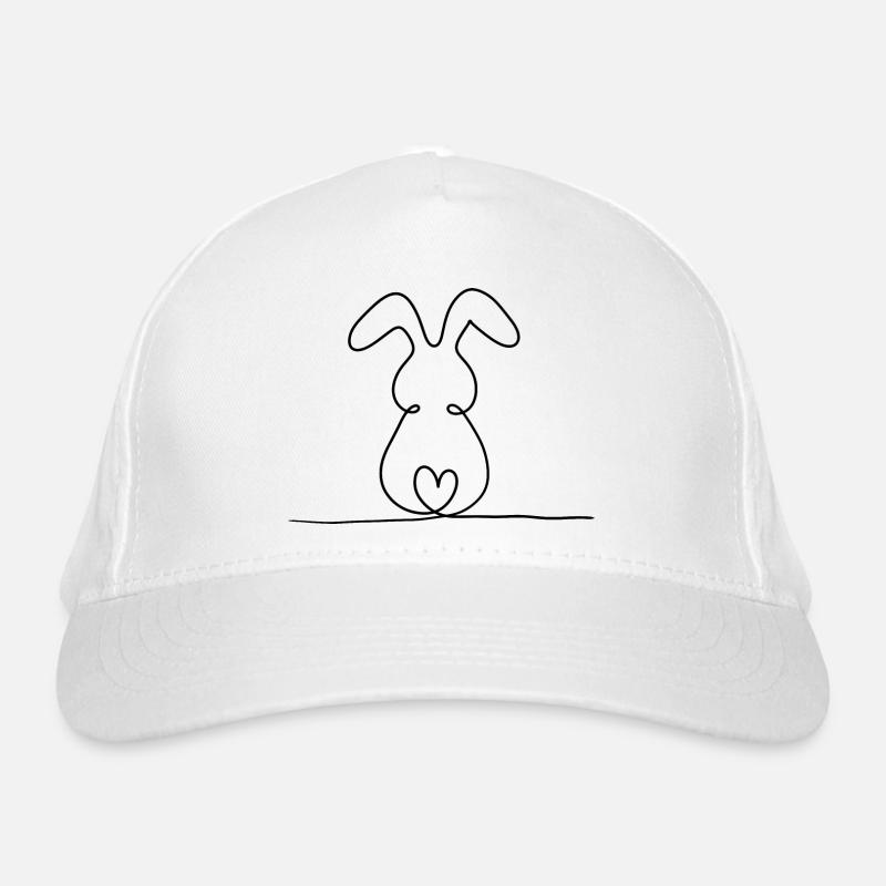 One-Line Bunny Organic Baseball Cap