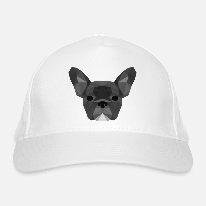 gris Low Poly Frenchie Casquette classique bio