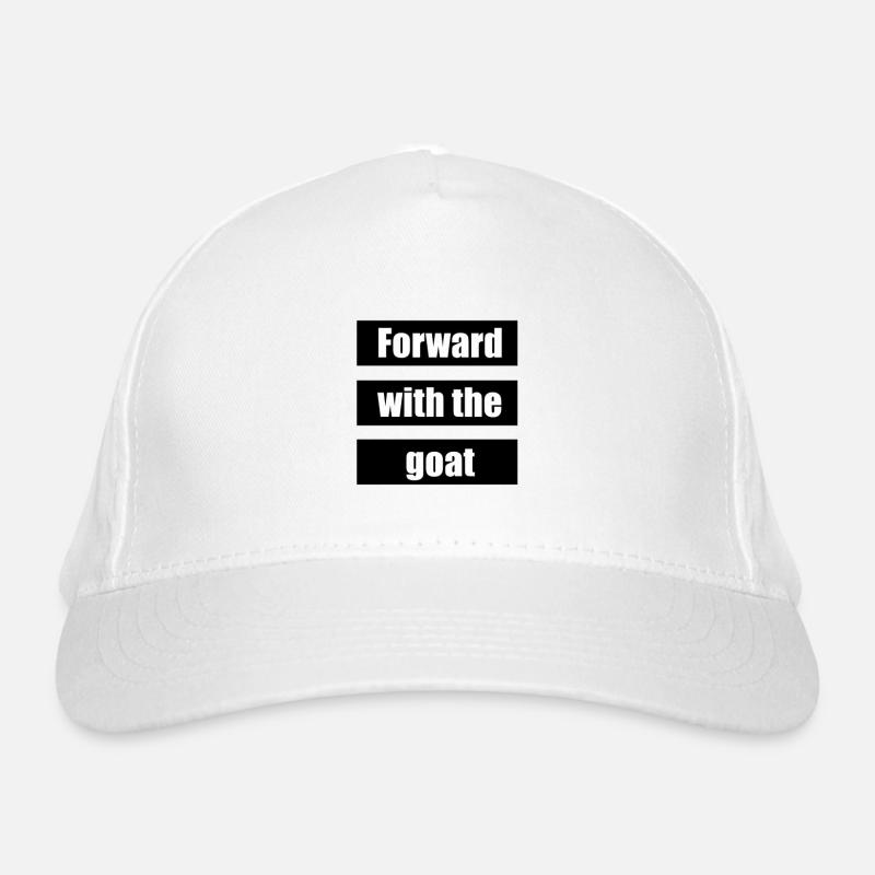 Vorwärts mit der Ziege Bio-Baseballkappe