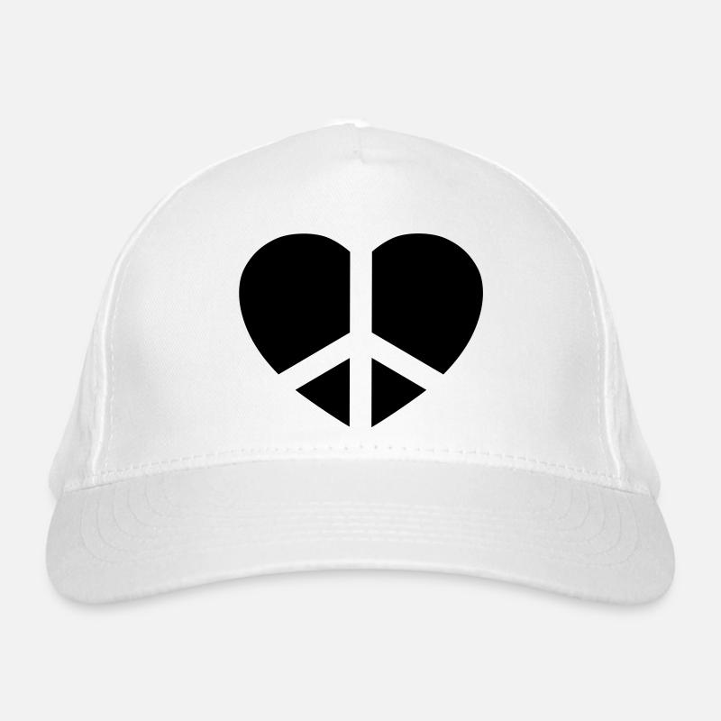 Frieden & Liebe Bio-Baseballkappe